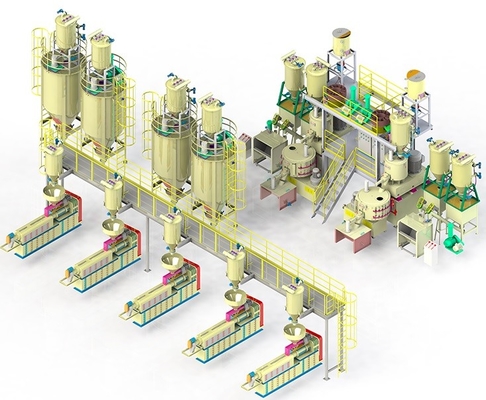 Pesatura mescolantesi della polvere completamente automatica trasportando sistema per l'estrusione del tubo del PVC