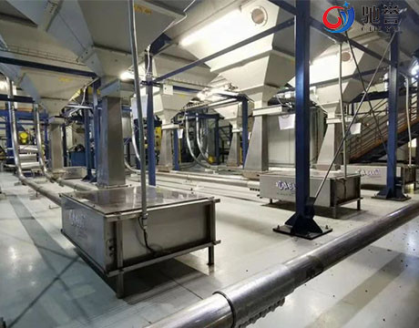 Catena della metropolitana che si alimenta trasportando sistema per polvere ed i granelli con il dosaggio dell'attrezzatura
