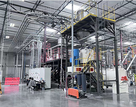 Sistema di trasporto di miscelazione e pesatura di alimentazione automatica per la linea di produzione di pavimenti SPC