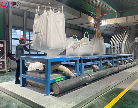 Sistema di trasporto di miscelazione e pesatura di alimentazione automatica per la linea di produzione di pavimenti SPC