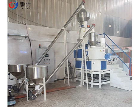 Riscaldamento ad alta velocità del miscelatore e miscelatore di raffreddamento Turbomixer con il sistema di trasporto pneumatico